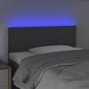 vidaXL LED Kopfteil Dunkelgrau 80x5x78/88 cm Stoff