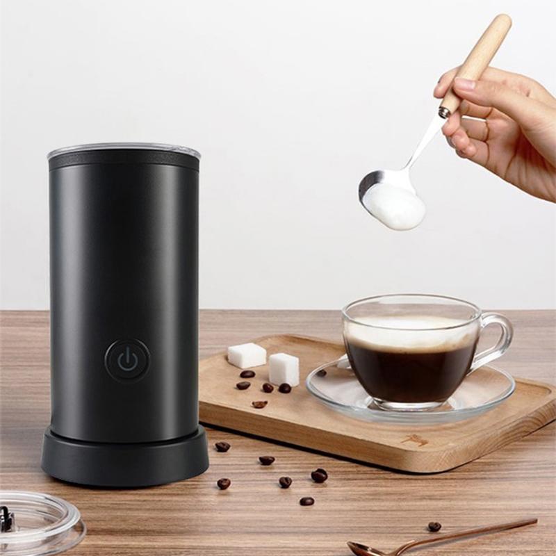 Elektrisk melk Fr Automatisk skumming Skummer Sjokotelander Kald tte Cappuccino Skummaskin Rust Stål Kaffe Frot