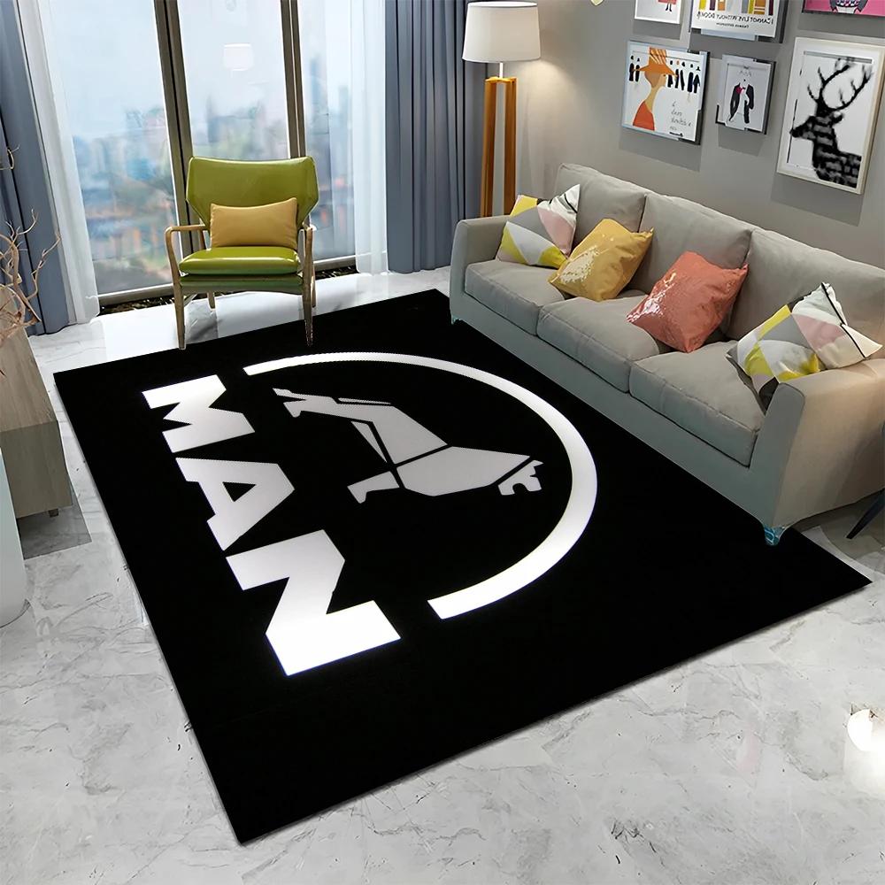 3D Printing Man Truck Logo Series HD Carpet Rug for Home Living Room Bedroom Sofa Doormat Decor,kids Area Rug Non-slip Floor Mat