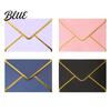 Hot Stamping Invitation Covers 5Pcs Western Style Envelopes with Gold Foil Trim, Offset Paper Formal Business Stationery for Wedding, Greeting Cards,