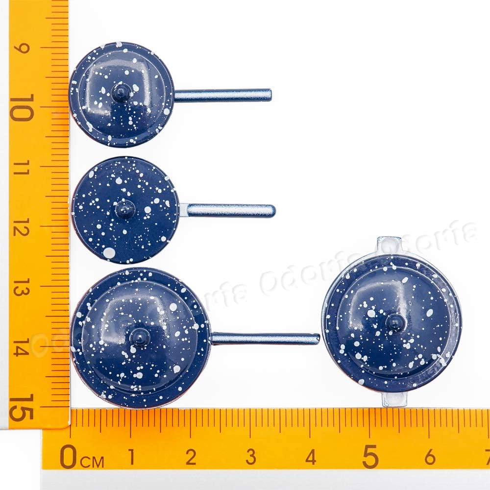 1/12 Miniature Pots Cooking Pot Set of 4 Dollhouse Kitchen Cookware Accessories