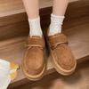 Fashion Women's Fashion Thick Sole Cotton Boots Winter New Round Head Suede Anti-slip Wear-resistant Short Boots