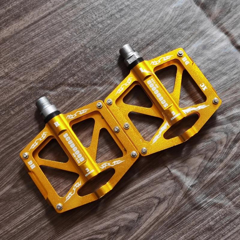 Neue Fahrradpedale mit 3 Lagern, rutschfeste MTB-Pedale, flache Aluminiumlegierung, wasserdicht, Fahrradzubehör