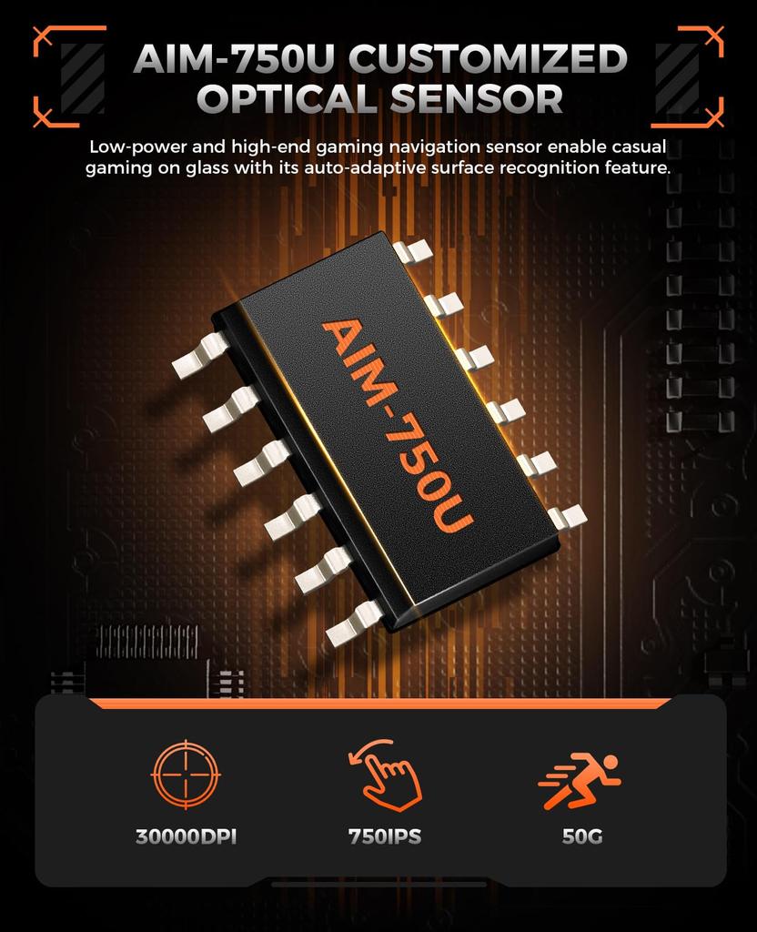 DAREU A980PROMAX Gaming Mouse with Wired 4K TFT 30000 3 Side 4000Hz Technical Standards Certification Certified 8K/Wireless Screen, DPI, Buttons, 2.4G