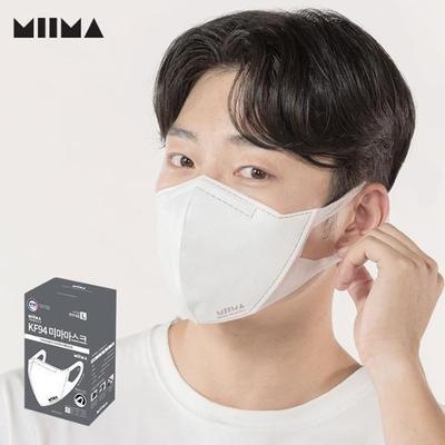 Miima Health Mask Large 30-Pack (KF94) Choose 1 In White or Black