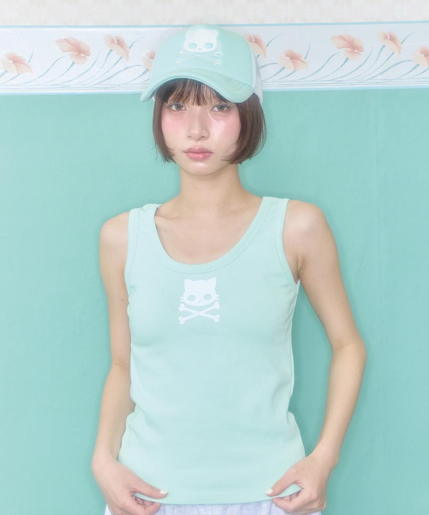 Syakili Kiri Skull Sleeveless Top (Mint)