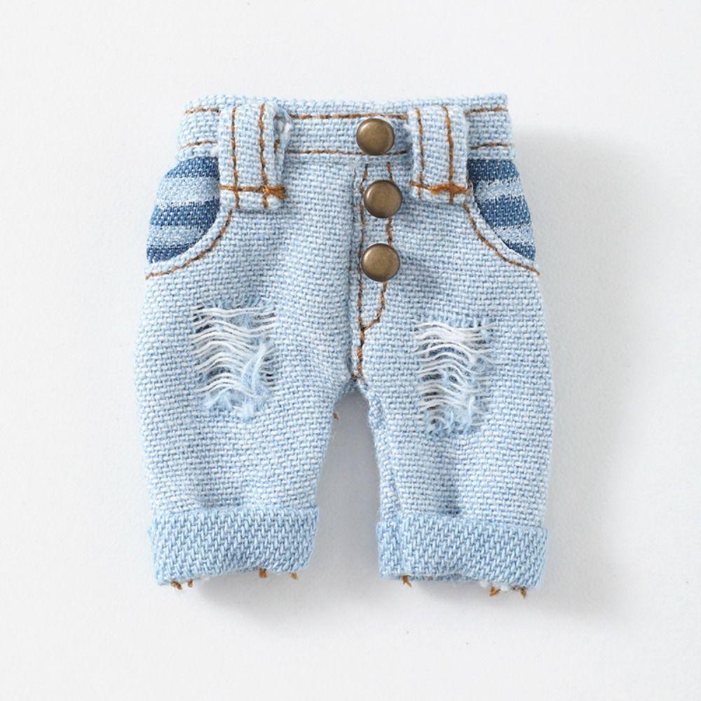 Freizeitkleidung Denim Lange Hosen Mode Puppenhosen Kleidung 1/11 OB11 Puppen/1/12 Mini BJD Puppe