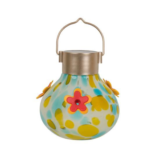 Hummingbird Feeder with Solar Light Water-proof Outdoor Garden Yard Hanging Auto-Lighting Semi-automatic