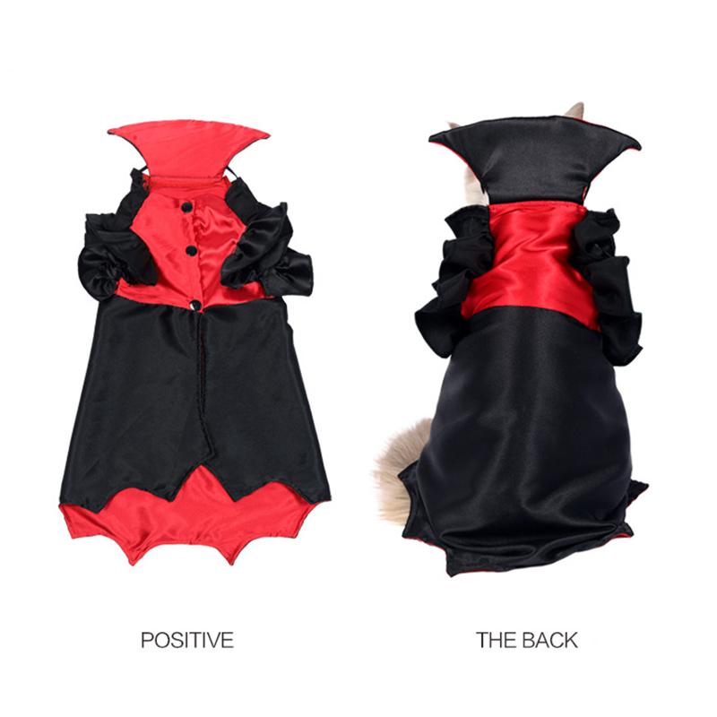Personalized Cat Halloween Costume Humor Vampire Cosplay Gathering Balck Designer Cat Dress Pet Festive Atmosphere Costume