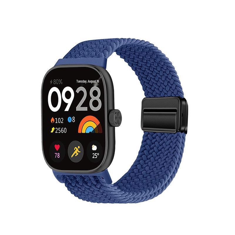 Compatible with Xiaomi Band 8/9 Pro and Redmi Watch 4/5/6: Magnetic Buckle Woven Strap