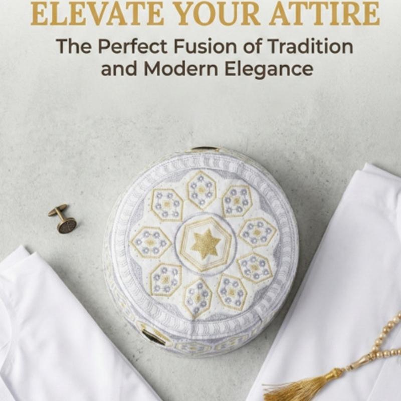 Bestickte jüdische Kippa Totenkopf-Abdeckung Traditionelles Design Leicht für religiöse Zeremonien und den täglichen Gebrauch