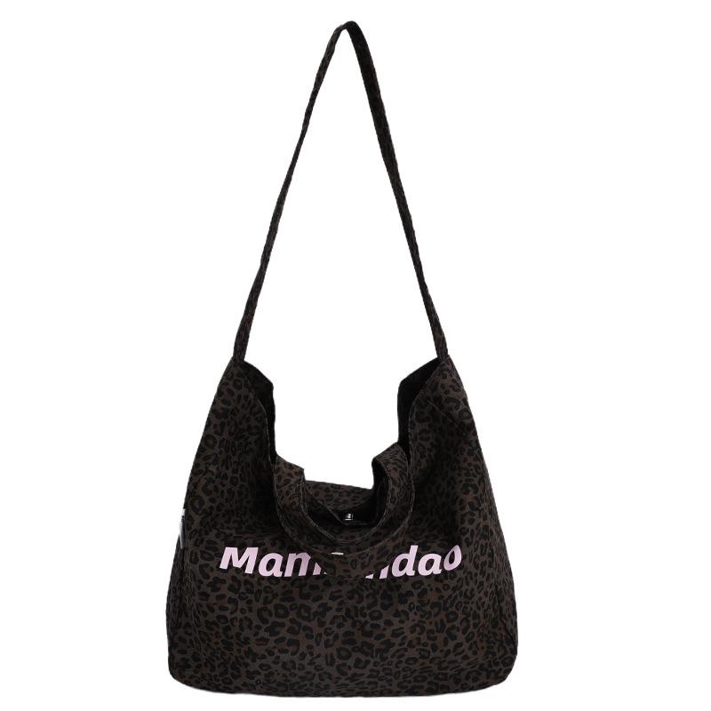 

2025 Korean Style Leopard Print XL Capacity Shoulder Bag - Versatile, Simple, Fashionable Women s Cloth Underarm Bag сірий колір