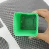 50 Pcs Flower Pot Hole Mesh Pad Square Bonsai Mesh Drainage Screens Bonsai Pot Bottom Grid Mat Drainage Meshs Hole Screen