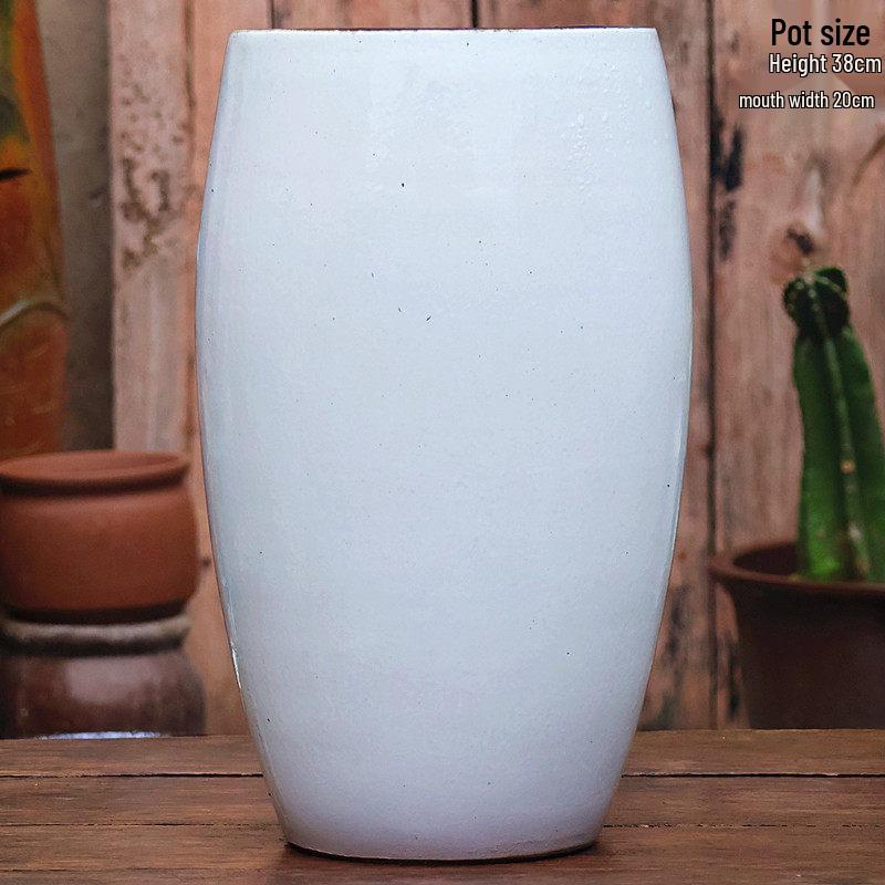 Large Coarse Ceramic Succulent Pot: Tall, Breathable, for Bougainvillea & Birds of Paradise