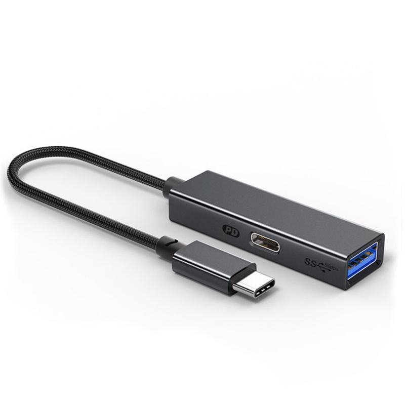 2 in 1 USB C OTG Charging Adapter USB 3.2 Gen1 OTG Splitter PD60W Fast Charging 5Gbps Data Transfer Cable for Phone