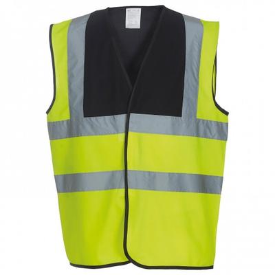Unisex Adult Hi-Vis Contrast Trim Waistcoat