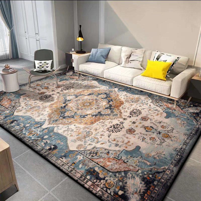 Persian Retro Large Area Living Room Rugs Decoration Home Bedroom Lounge Fluffy Short Velvet Carpet 200x300 Bedside Non-slip Mat