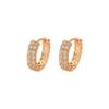 2025 Shein Hot-selling New Style Jewelry, Geometric Inlaid Zircon Earrings, Versatile High-end Stud Earrings