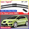 Car Wiper Blade Blades For Seat Leon MK2 2005-2012 26"+26" Windshield Windscreen Clean Rubber Cars Wipers Accessories 2010 2011