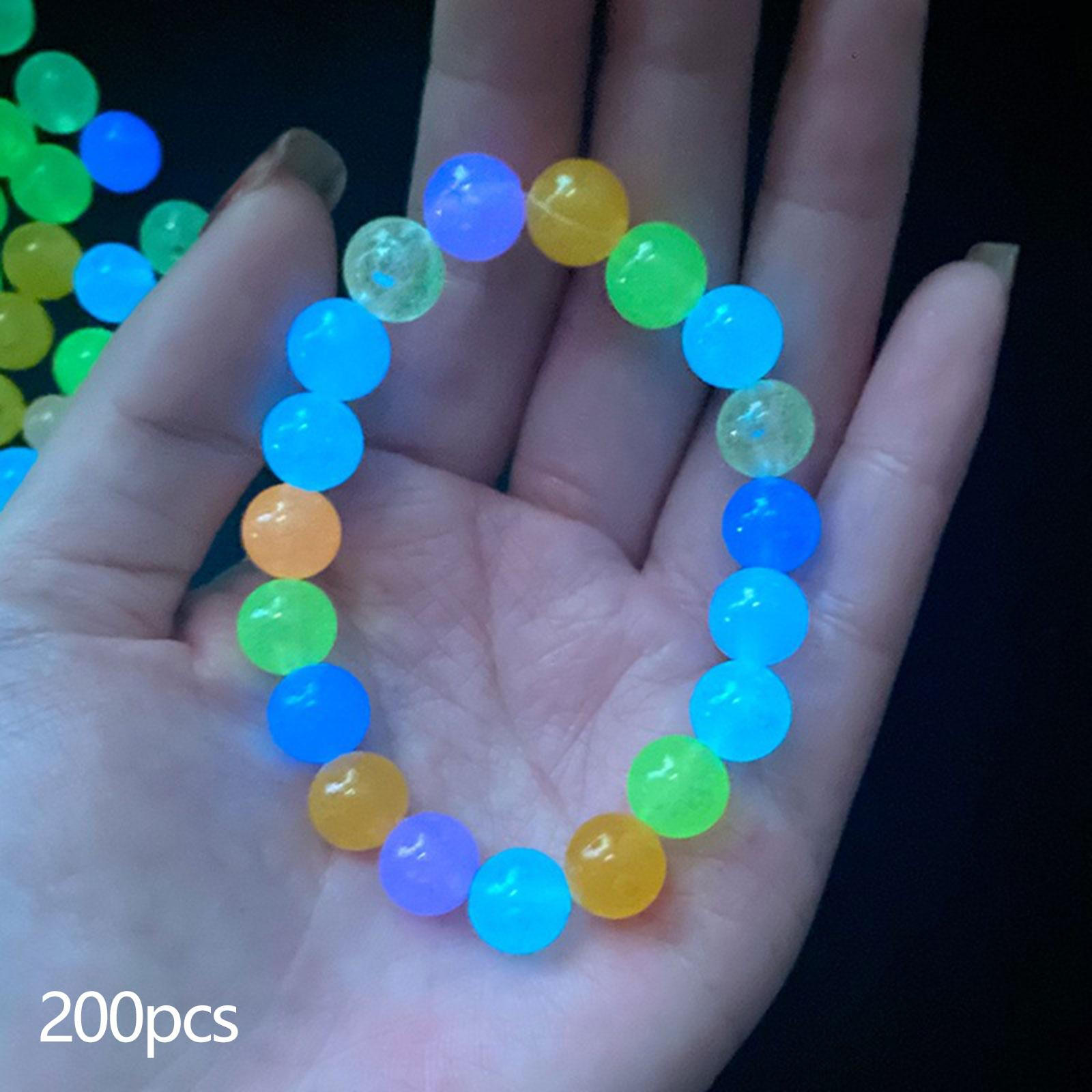 

Glow in The Dark Beads Assorted Luminous Beads, Colorful Spacer 6mm