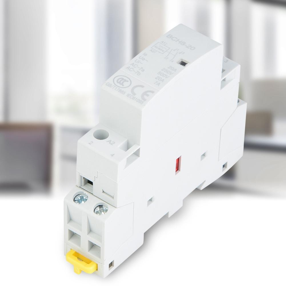 24v 2p 2no 20a 220v230v 5060hz Household Ac Contactor Din Rail Mount