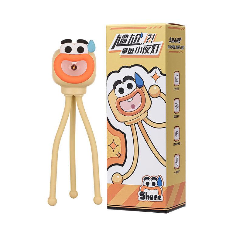 DIY Kreative Cartoon Thaddäus Dekoration Warmlichtlampe Handyhalter Batterie Lustiges Geburtstagsgeschenk Nachtlicht