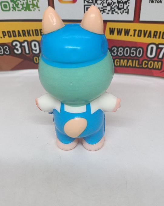 Игрушка антистресс сквиш Лабубу Labubu игрушка голубая 12 см