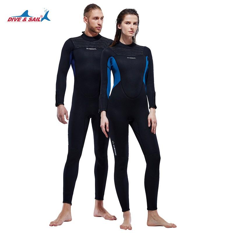 Warm Diving Suit Men 3MM Long-sleeved One-piece Women Cold-proof Snorkeling Jellyfish Surfing