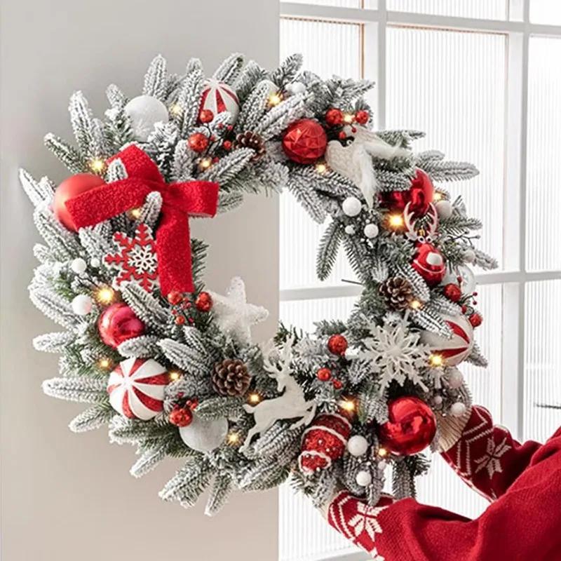 10/1Pcs Christmas Artificial Pine Needles Branches Snow Pine Fake Plants DIY Xmas Tree Wreath Ornaments Home Xmas New Year Gifts