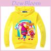 Sudadera con Capucha Estampada de Trolls para Niños Pulóveres de Algodón Abrigo Chaqueta Regalo Años