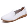 Spring New Large-size Women's Shoes Genuine Leather White Shoes Casual Fashionable Women's Soft Sole Leather Shoes Casual Shoes Flat Sole