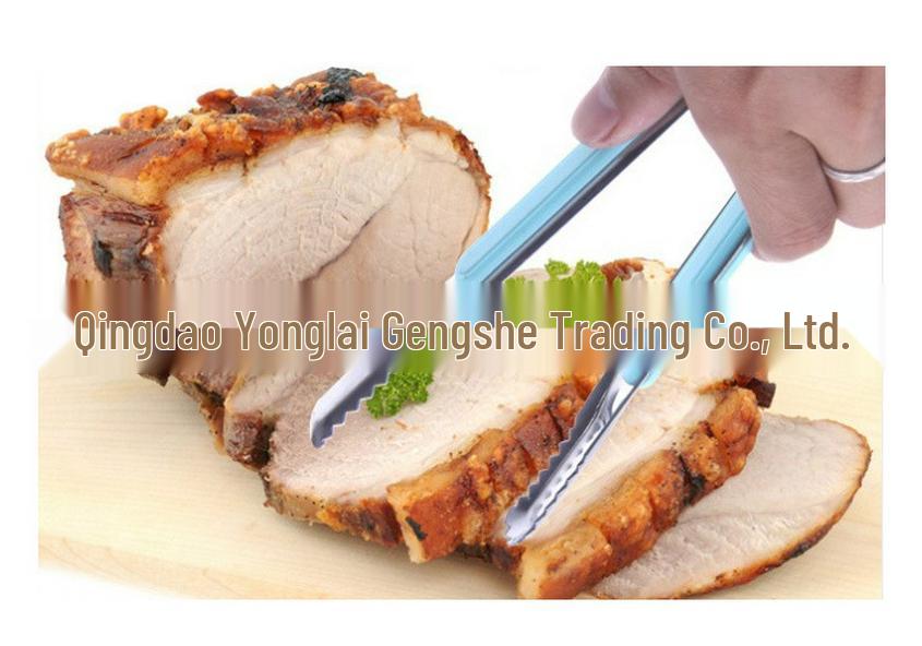 Korean Style Stainless Steel BBQ and Baking Tongs - Multi-purpose Food and Bread Tongs for Grilling