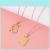Elegant Double Layer Rose Flower Rhinestone Dragon Pendant Necklace For Women