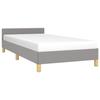 Vidaxl Bed Frame Without Mattress, Light Gray, 80X200 Cm, Upholstered In Fabric