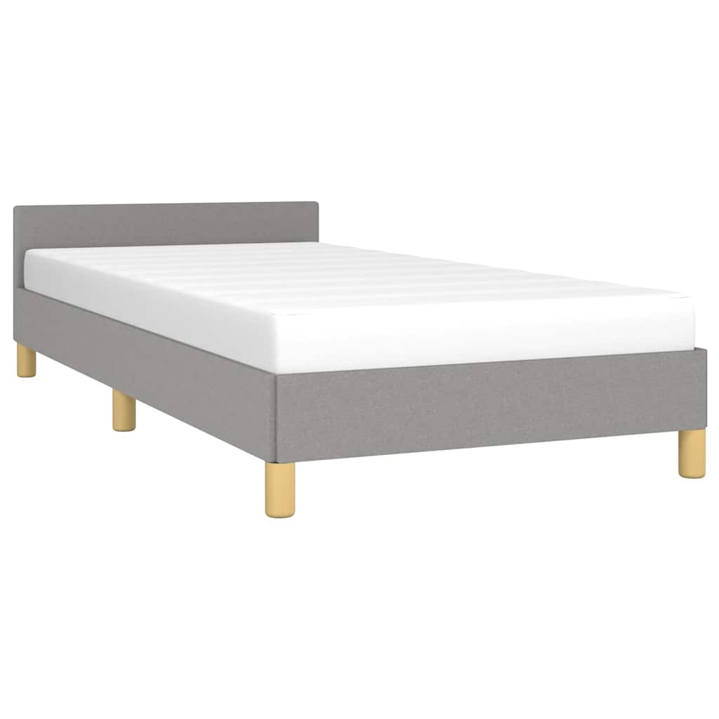 Vidaxl Bed Frame Without Mattress, Light Gray, 80X200 Cm, Upholstered In Fabric