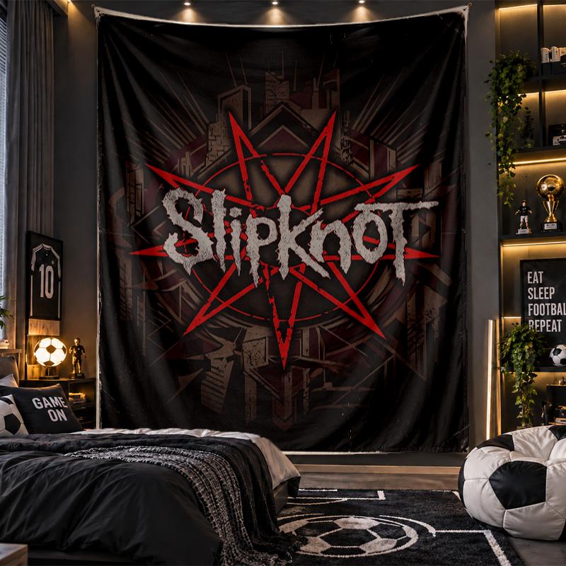 Wall Hanging Tapestry Slipknot Print Cloth for Living Room Bedroom Home Decor