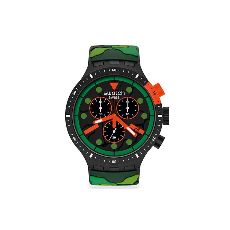 SWATCH Unisex 47mm Green Watch SB02B409 SB02B409 Black