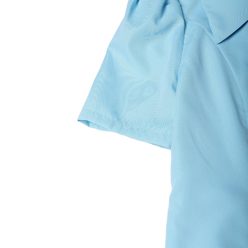 ZANZEA Women Casual Turn Down Collar Summer Short Sleeve Dress