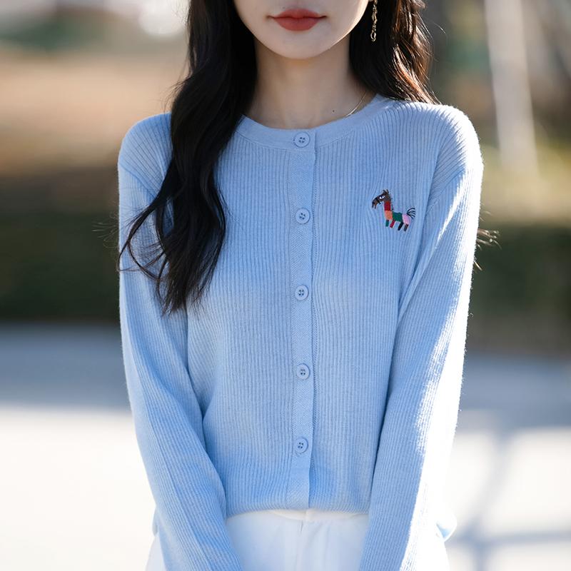 

Женский легкий кардиган из 50% шерсти и 50% шелка Mulberry — универсальный трикотаж на все 4 сезона для комфорта и стиля в любое время года XL синий