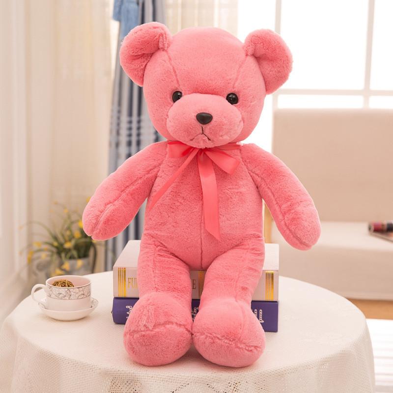 35cm Bear Teddy With Colored Bow Tie Plush Toy Stuffed Animal Doll Gifts Kids
