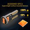 10PCS T10 W5W LED Bulbs 6 LED Chips 12V for Car License Plate Light Interior Dome Lights Reading Lamp 6000K White