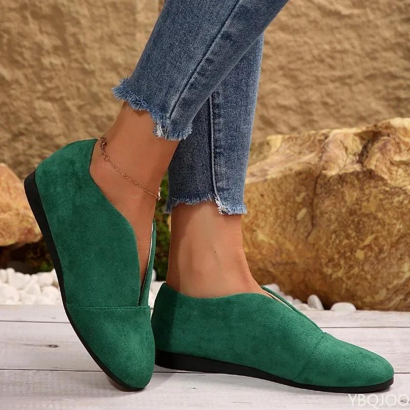 Fashion Fashionable New Spring Autumn Women's Soft Sole Single Shoe Fabric Flat Sole Casual Lightweight Shoes Size Shallow Mouth Shoes