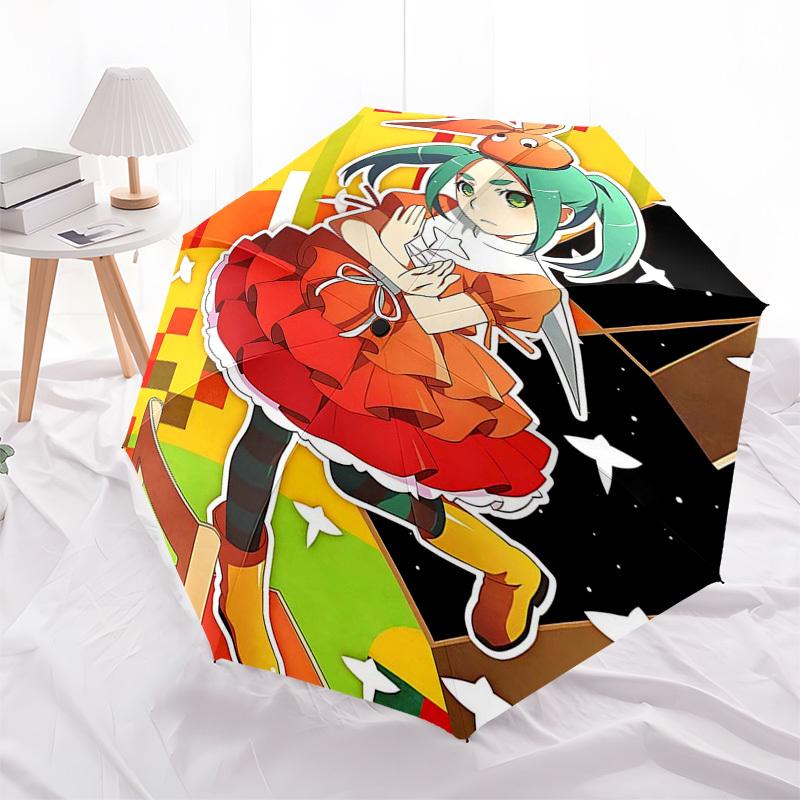 1pc Outdoor Umbrella with Anime Character Design - Automatic Opening/Closing, Portable 3-Fold Design, 8-Bone Iron Frame - Perfect for Fans, Trave