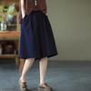 Cotton Shorts Women Summer Vintage Loose Large Size High Waist Casual Elastic Wide Leg Pants