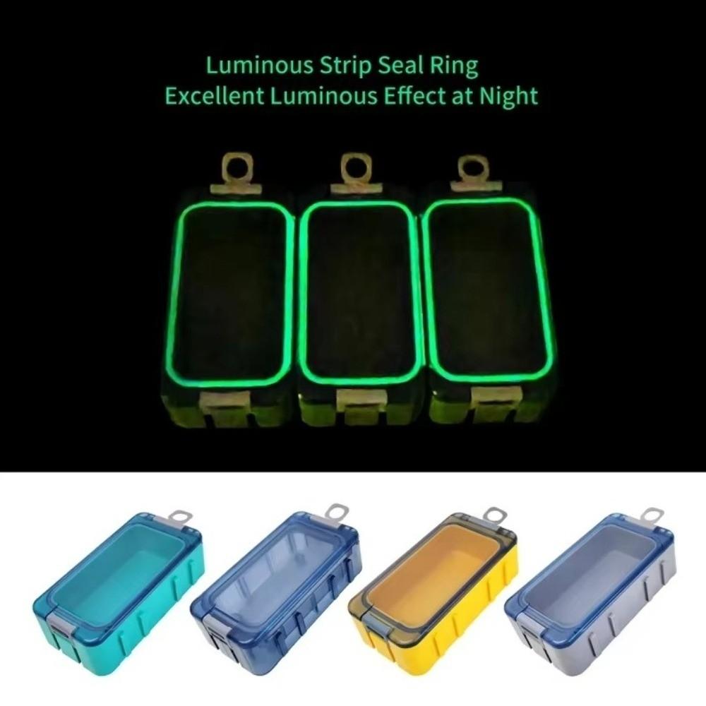 3pcs Luminous Fishing Tackle Box Plastic Fishing Accessory Box Bait Storage Box Utility Fishing