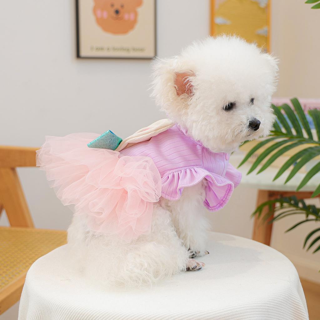 Pet Clothes Little Fairy Skirt Cat Clothes Dog Clothing Rabbit Gauze Skirt Fluffy Princess Skirts