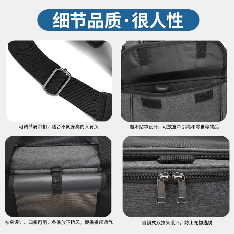 Portable Foldable Pet Carrier Bag for Cats and Dogs with Ventilation Mesh and Adjustable Shoulder Strap for Travel