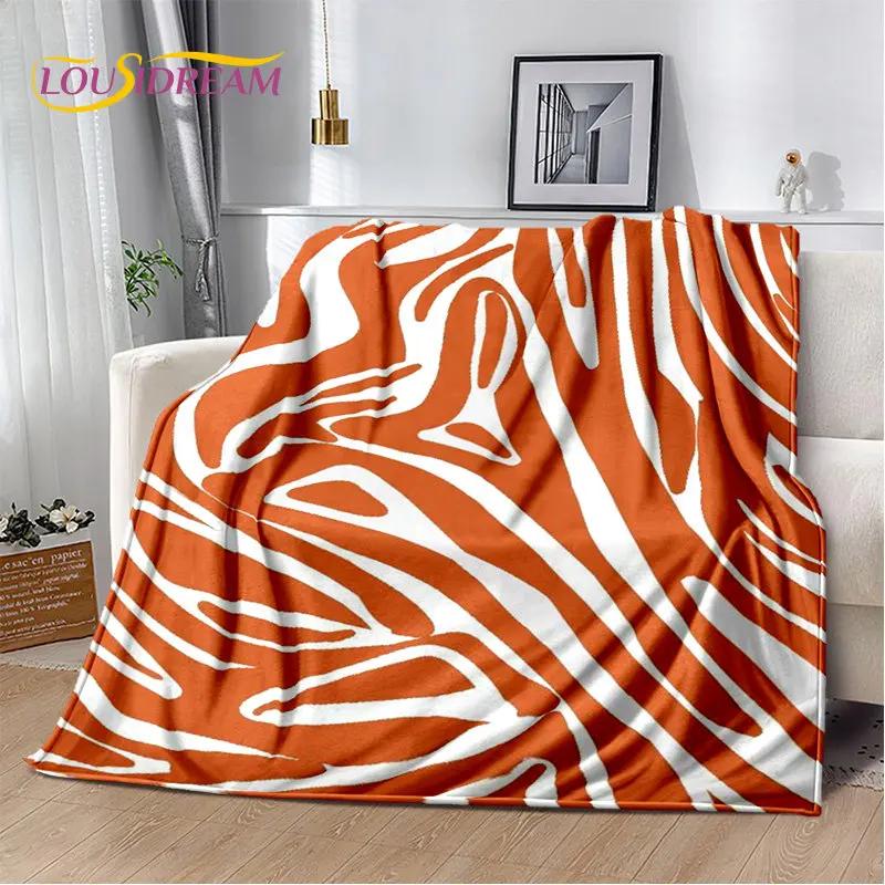 3D Colorful Zebra Pattern Soft Plush Blanket,Flannel Blanket Throw Blanket for Living Room Bedroom Bed Sofa Picnic Office Cover