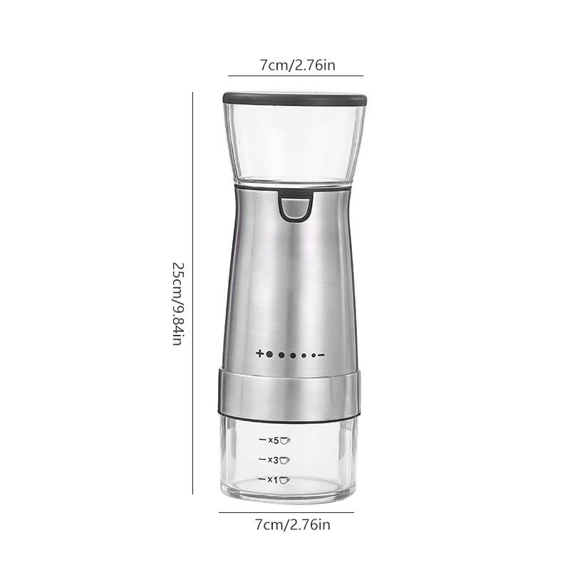 

Ручная кофемолка из нержавеющей стали с USB-подзарядкой, портативные кухонные аксессуары, электрическая кофемолка для кофейных зерен