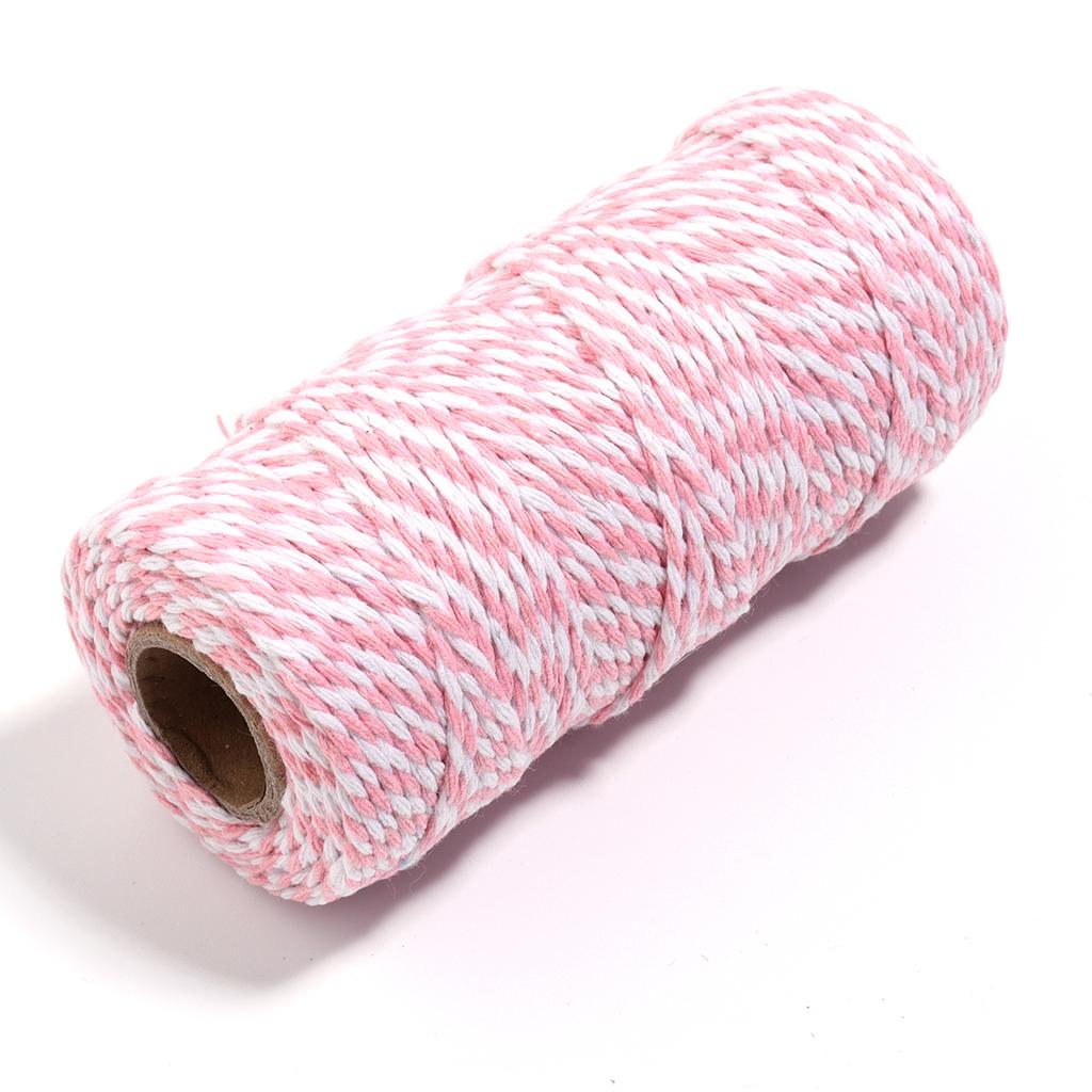 100M/Roll Cotton Cord Baker Twine Colorful Cotton Twine Macrame Cords String DIY Christmas Gifts Packing Home Textile Decoration